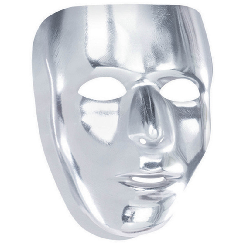 silver colour face mask