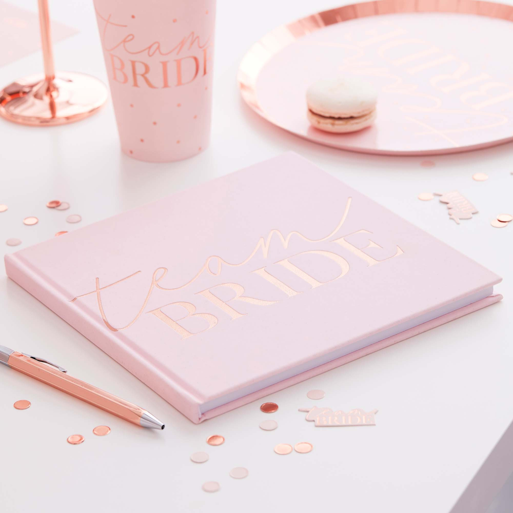 Hen Party Blush Velvet 'Team Bride' Guest Book : Amscan Asia Pacific