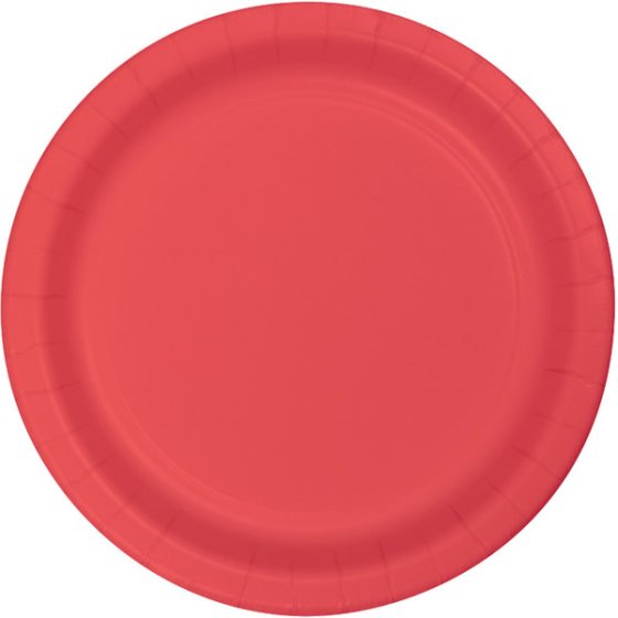 Coral Lunch Plates Paper 18cm : Amscan Asia Pacific