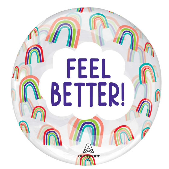 Printed Clearz Feel Better Rainbows G20 : Amscan Asia Pacific