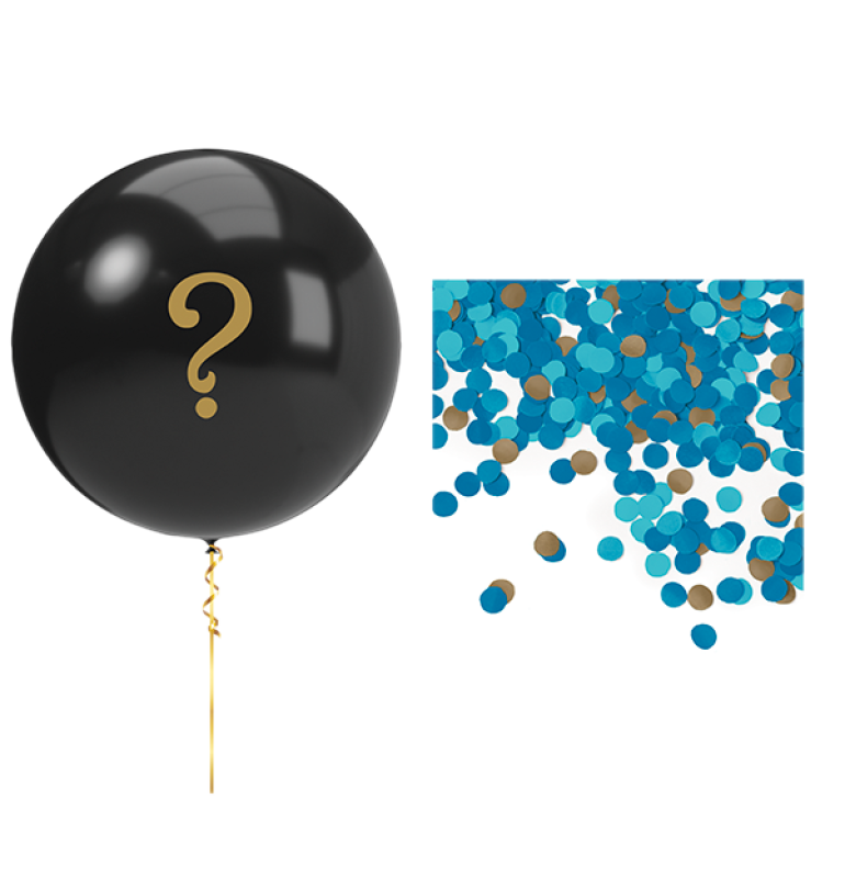Gender Reveal Balloon Blue Balloon Kit 90cm Latex Balloon, 28g Confetti ...