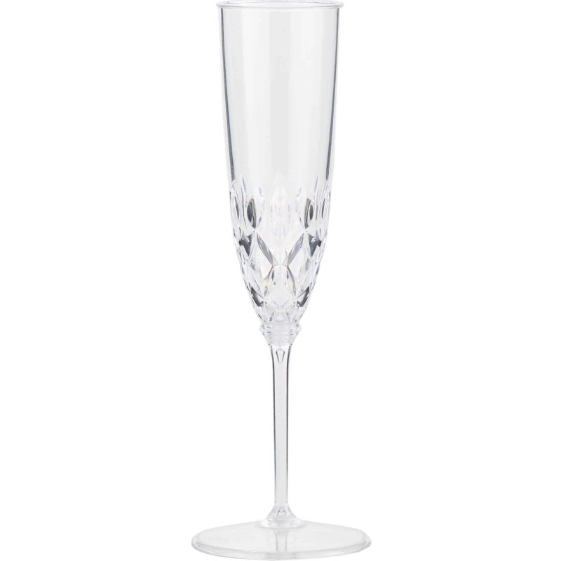 Crystal Look Champagne Flutes Plastic 4.2oz 124ml Premium Boxed 