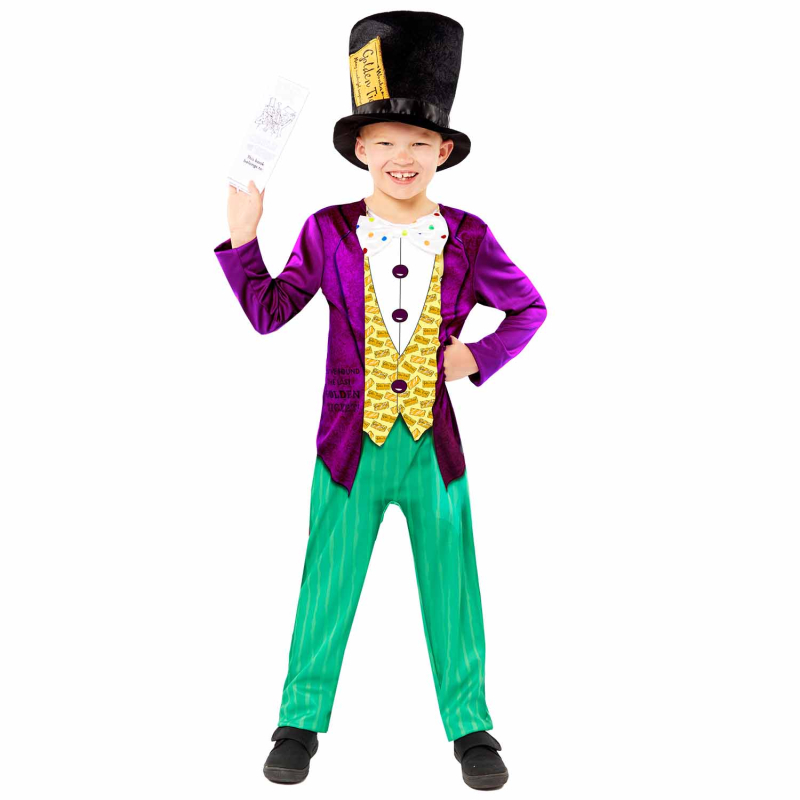 Costume Charlie & The Chocolate Factory Willy Wonka Sustainable Boys 6-8  Years : Amscan Asia Pacific